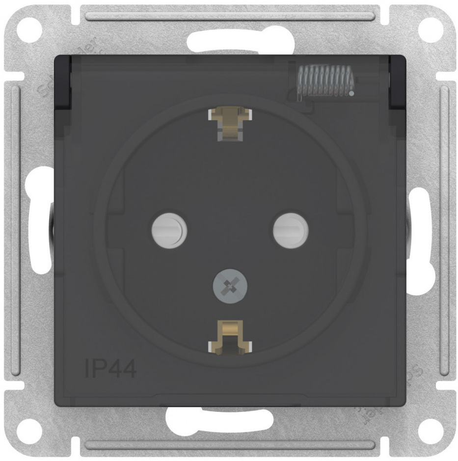 Механизм розетки Schneider Electric ATN441046 AtlasAquaDesign мех. роз. СУ 1 мест. (карбон)