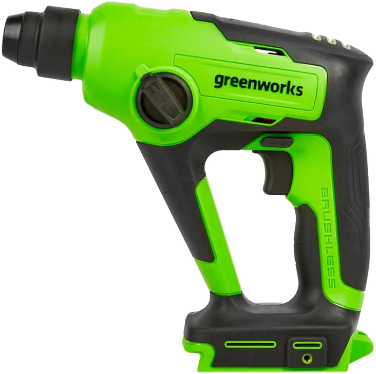 Аккумуляторный перфоратор Greenworks GD24SDS1 1 аккумулятор (черно-салатовый)