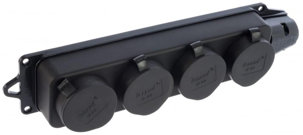 Розетка силовая Lezard 106-0400-0107/107 (черный)