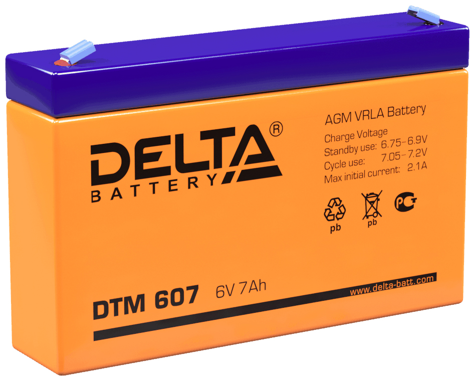 Аккумуляторная батарея Delta DTM 607 (сине-желтый)