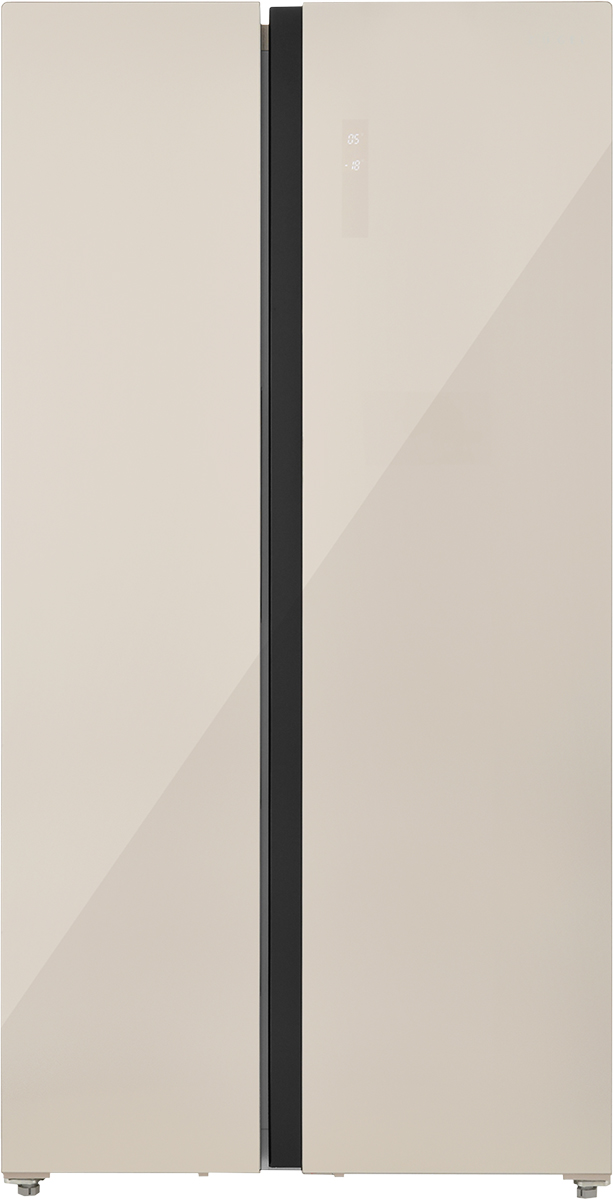 Холодильник ZUGEL ZRSS630C (бежевое стекло)