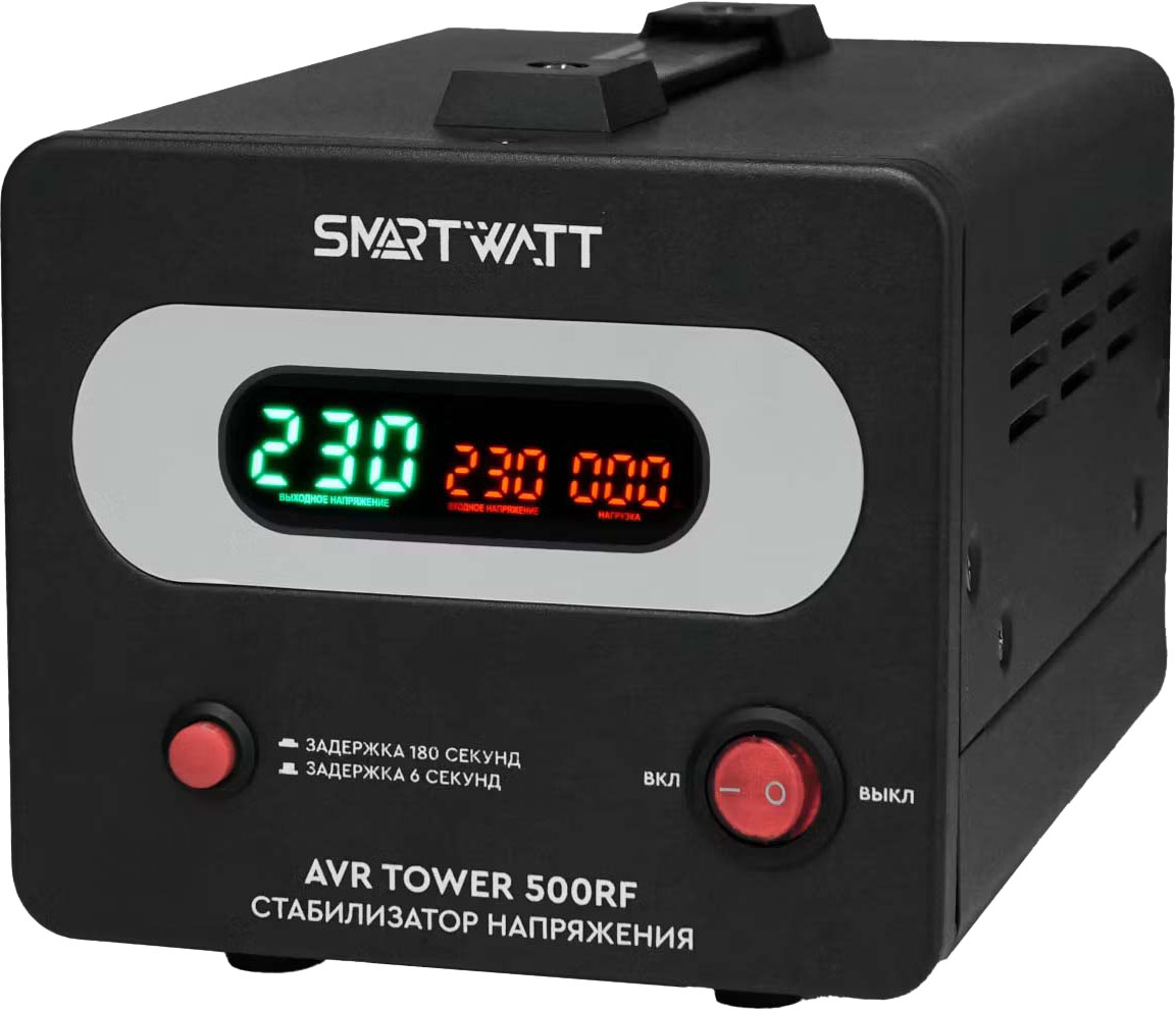 Стабилизатор напряжения SmartWatt AVR Tower 500RF (черный)