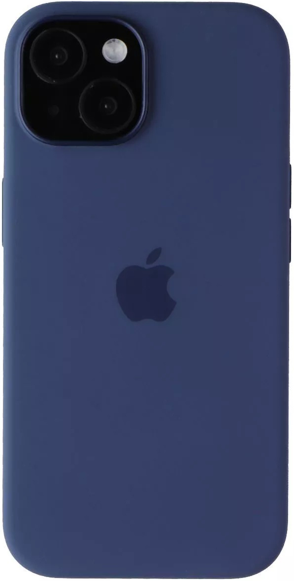 Apple Silicone Case with MagSafe для iPhone 15 STORM BLUE (синий)