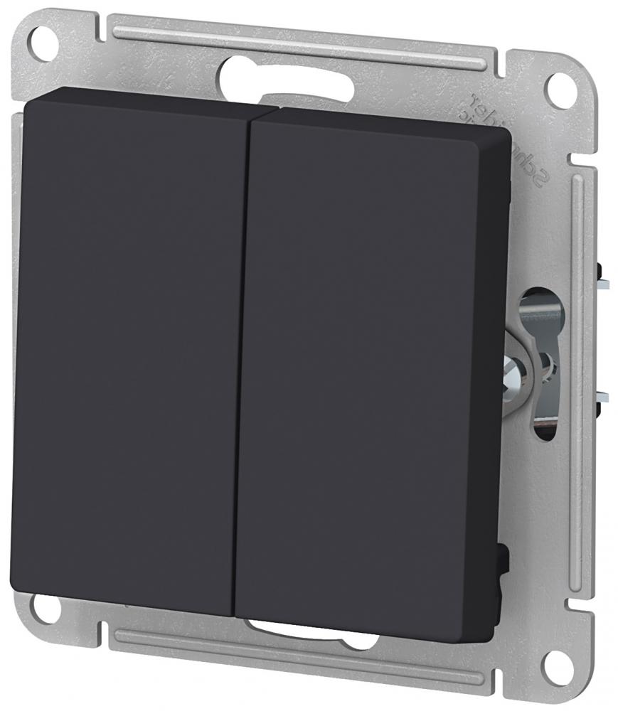 Выключатель Schneider Electric 2-кл. СП AtlasDesign ATN001051 (карбон)