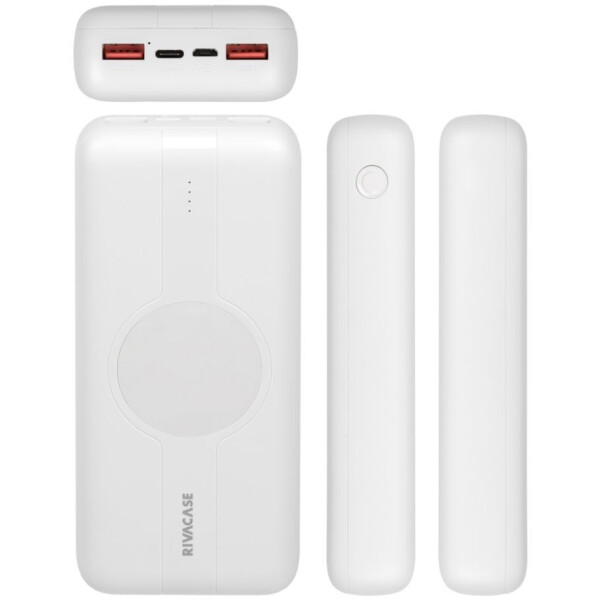 RIVACASE VA2602 QC/PD WIRELESS, белый (белый)