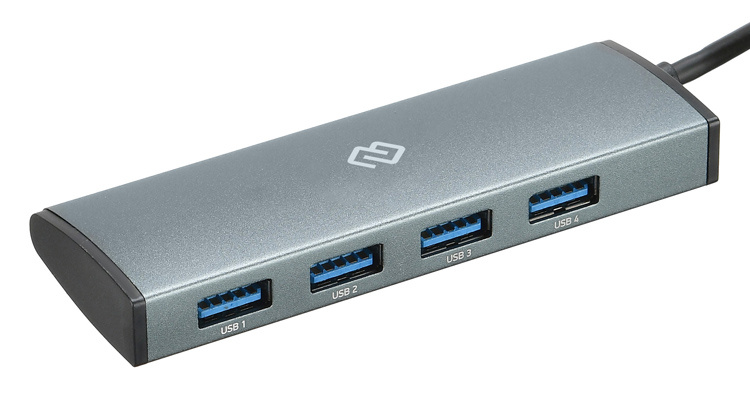Digma HUB-4U3.0-UC-G (серый)
