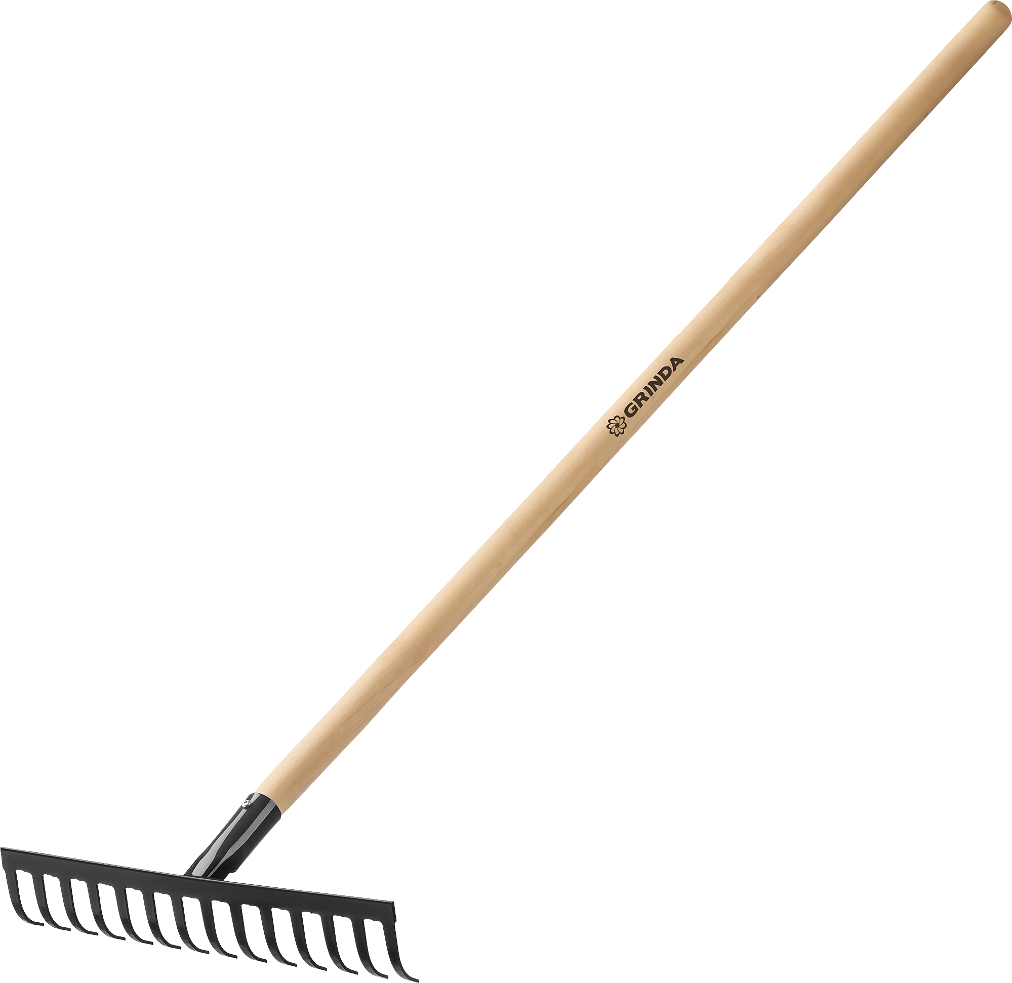 Грабли GRINDA GT-14 WOOD (серо-бежевый)