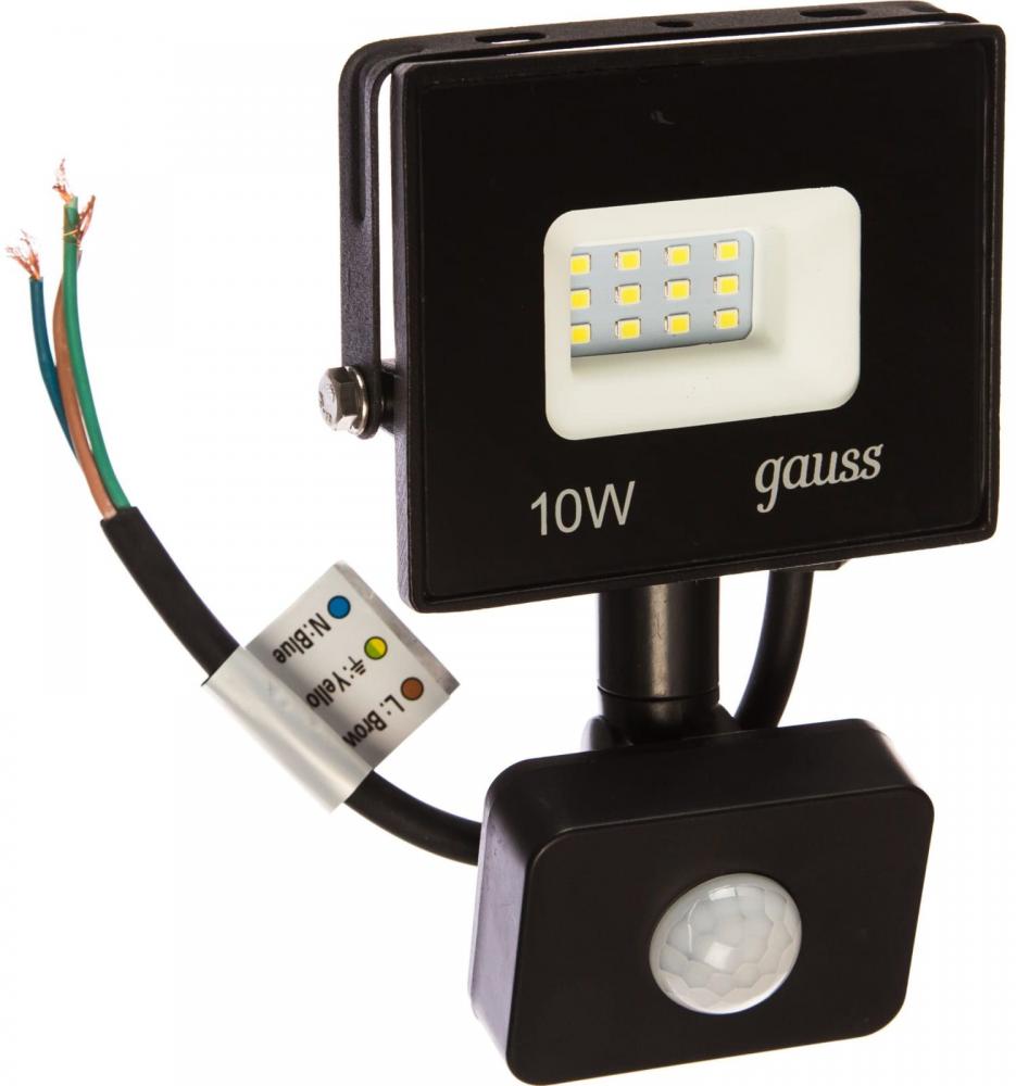 Gauss 10Вт 700лм IP65 6500К (черный)