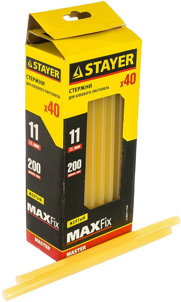 Стержни для клеевого пистолета Stayer 2-06821-Y-S40 (желтый)