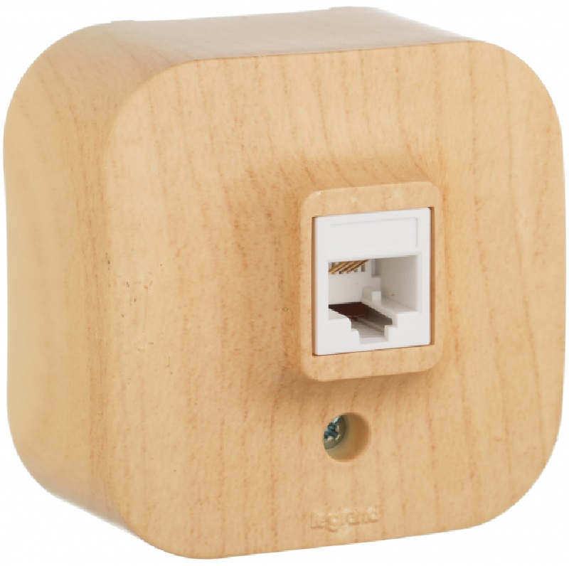 Розетка телефонная Legrand 782274 (светлое дерево)