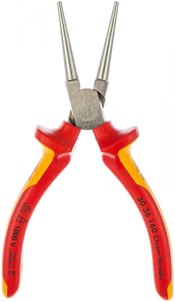 Круглогубцы Knipex VDE, губки без насечек 41 мм