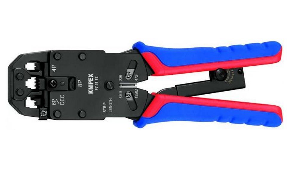 Обжимной инструмент Knipex KN-975112 (сине-красный)