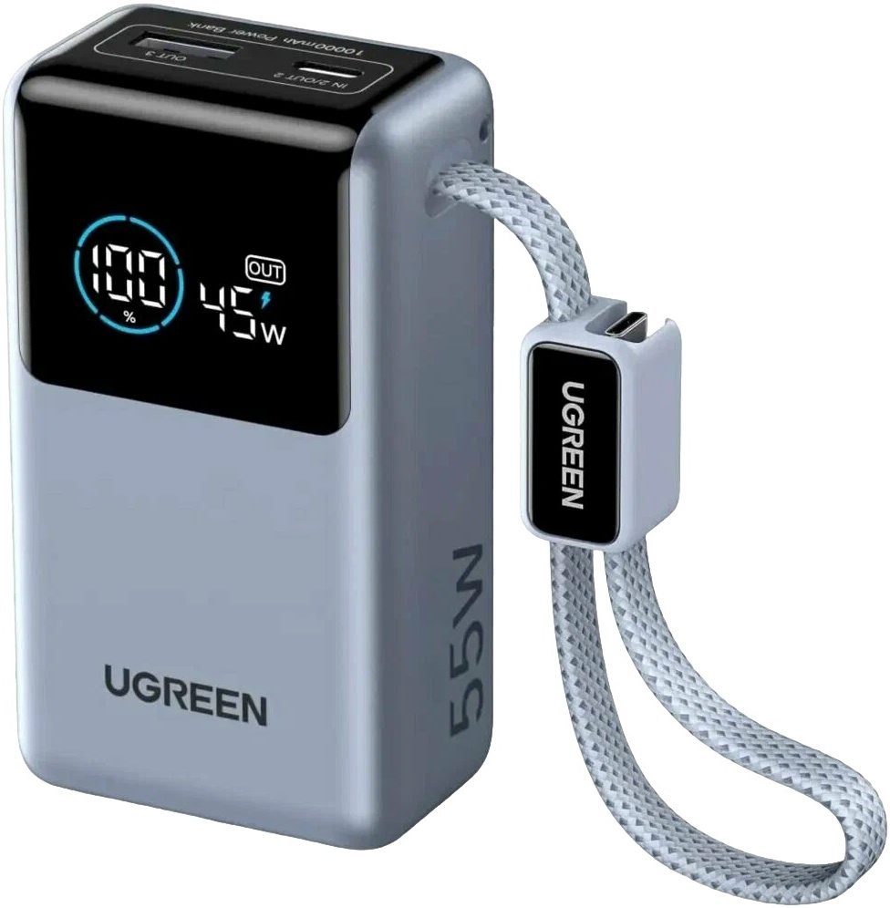 Ugreen PB727 10000 мАч 55 Вт (серый)