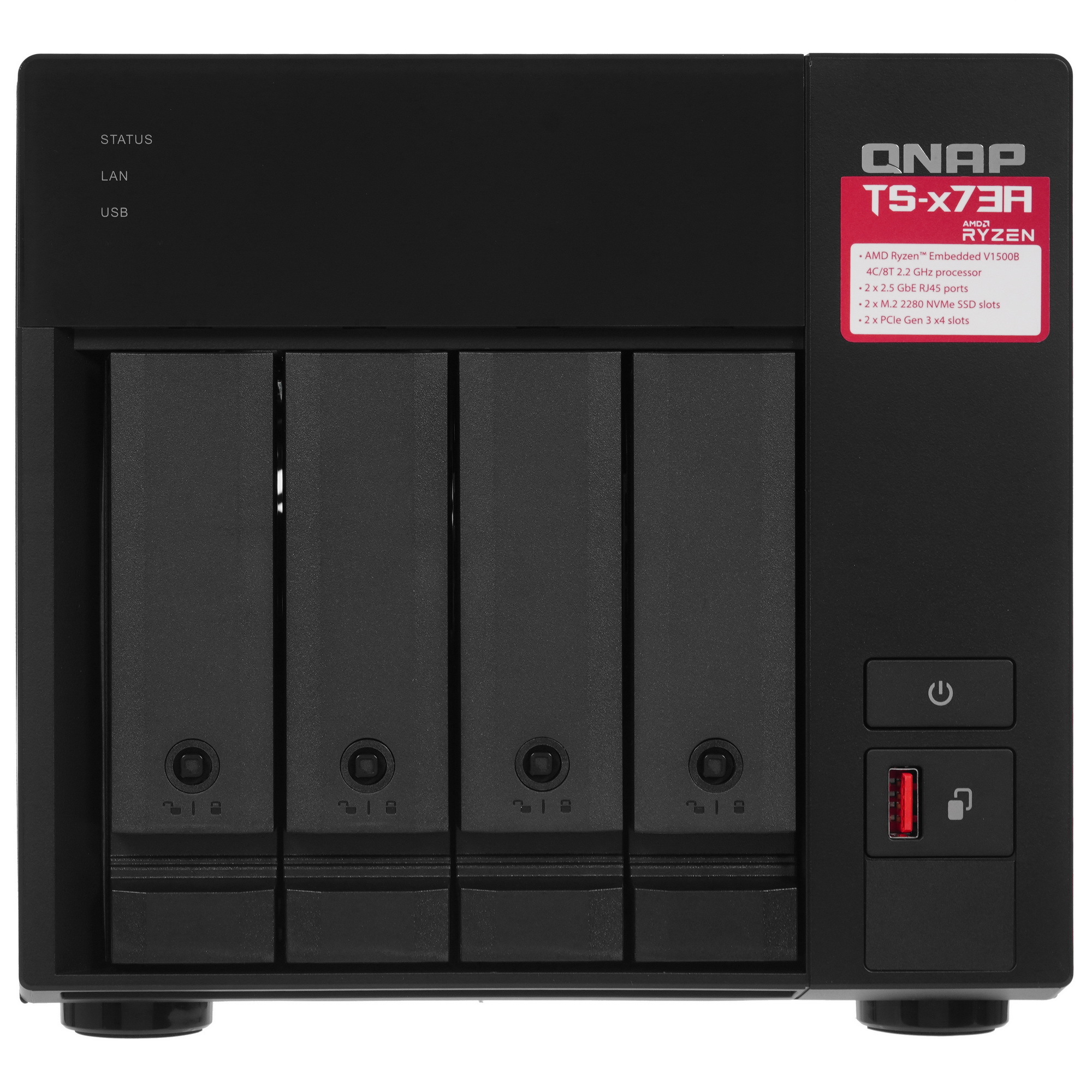 QNAP TS-473A-8G (черный)
